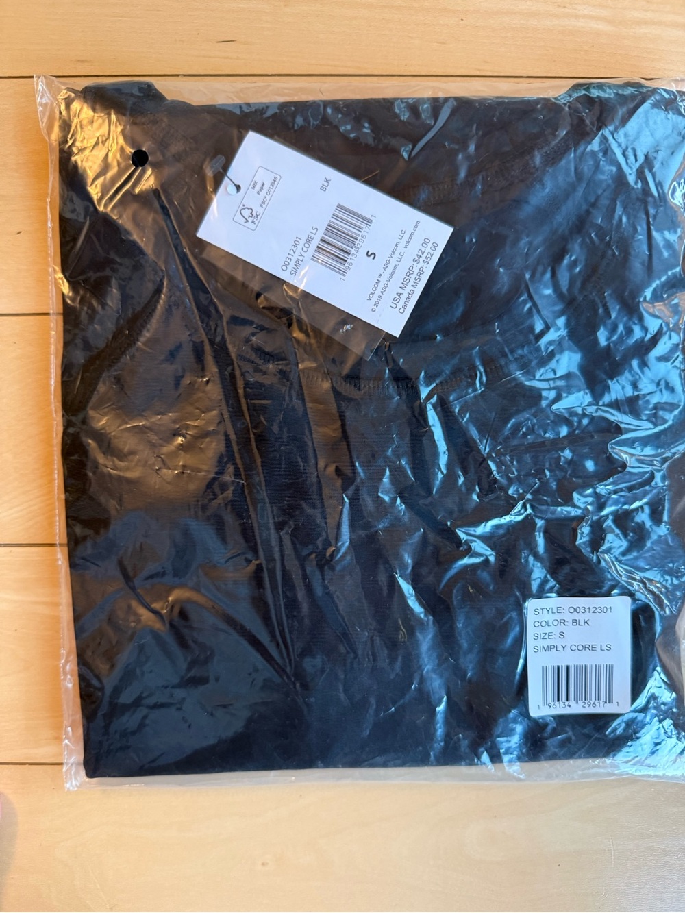 Volcom long sleeve black tee